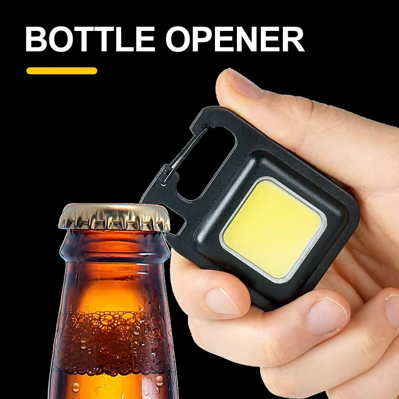 COB High Bright Portable Flashlight Multifunction Keychain Lamp Buit-in 500mAh Lithium Battery Waterproof Outdoor Torch Lantern