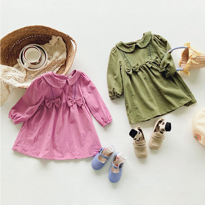 Solid Color Mesh Patched Design Dress