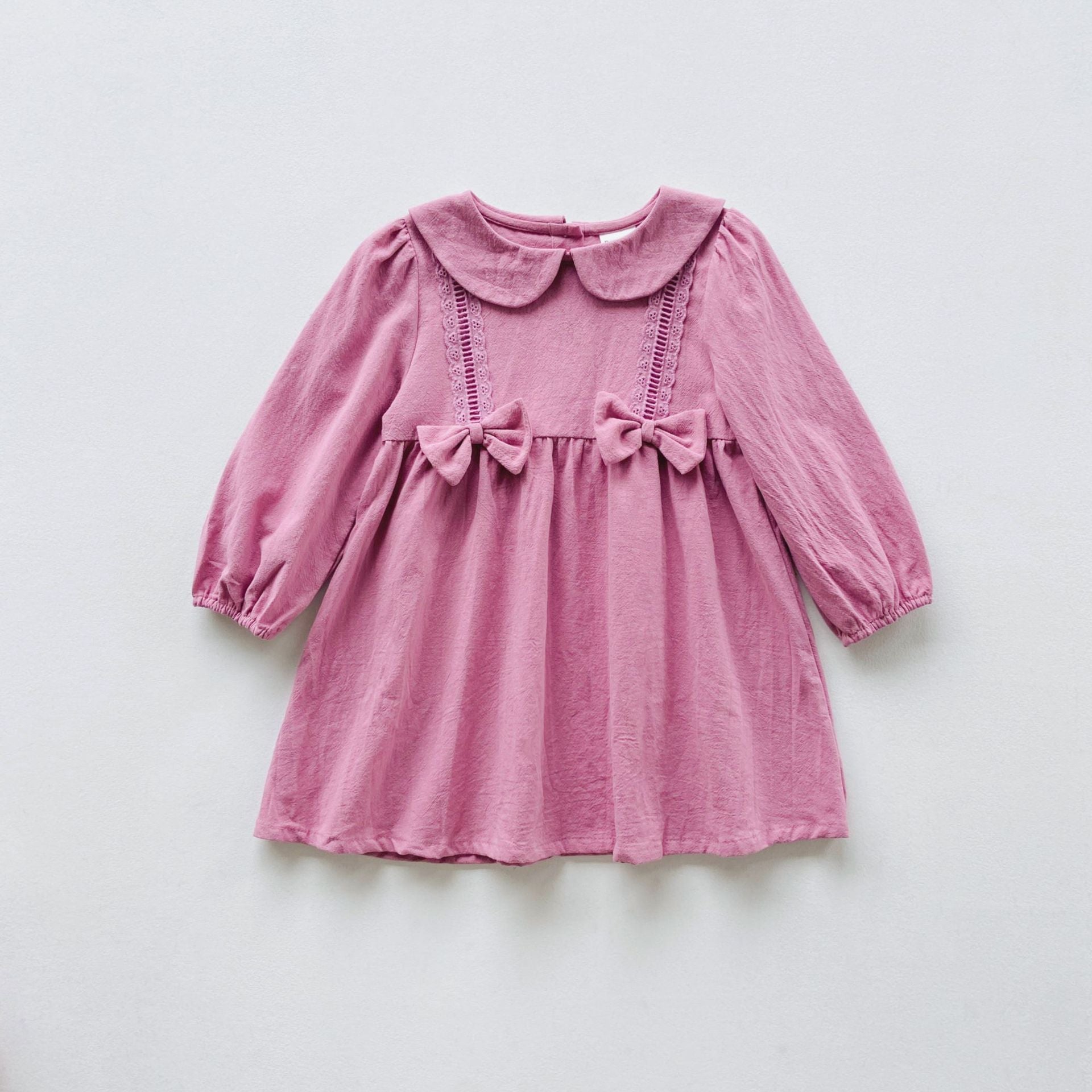 Solid Color Mesh Patched Design Dress